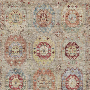HomeRoots 8' X 10' Washable Medallion Area Rug - Durable, Stain-Resistant Design for Indoor & Outdoor Spaces 639398