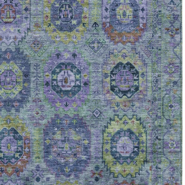 HomeRoots 5' X 8' Vibrant Medallion Area Rug – Washable Indoor/Outdoor Design, Durable & Stain-Resistant! 639444