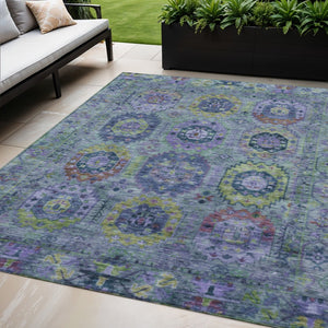 HomeRoots 5' X 8' Vibrant Medallion Area Rug – Washable Indoor/Outdoor Design, Durable & Stain-Resistant! 639444
