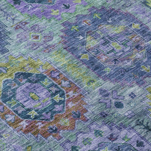 HomeRoots 5' X 8' Vibrant Medallion Area Rug – Washable Indoor/Outdoor Design, Durable & Stain-Resistant! 639444