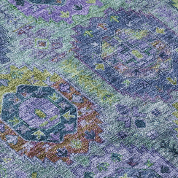 HomeRoots 5' X 8' Vibrant Medallion Area Rug – Washable Indoor/Outdoor Design, Durable & Stain-Resistant! 639444