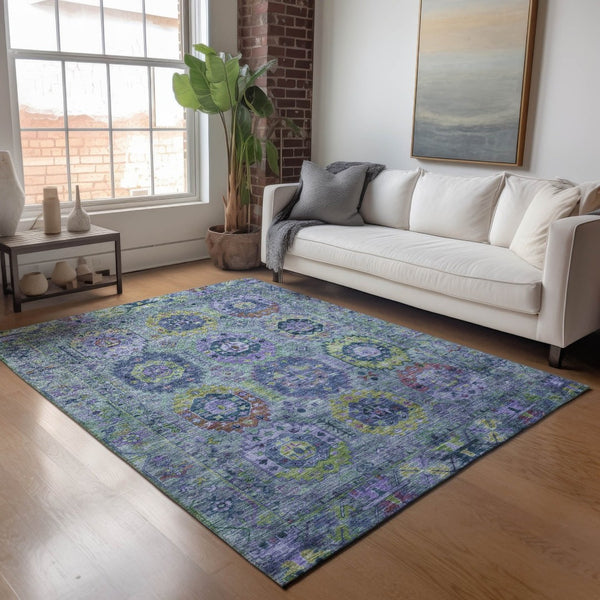 HomeRoots 10' Vibrant Medallion Area Rug – Washable Indoor/Outdoor 10' x 14' Durable, Stylish & Easy to Clean 639448