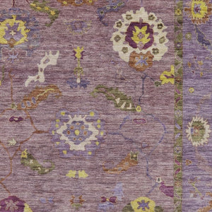 HomeRoots 8' X 10' Merlot Plum & Gold Floral Medallion Area Rug - Washable, Stain-Resistant, Indoor/Outdoor Use 639482