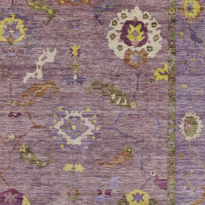 HomeRoots 10' X 14' Washable Area Rug in Merlot Plum & Gold Floral Medallion - Durable for Indoor/Outdoor Use 639484