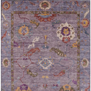 HomeRoots 8' X 10' Washable Floral Medallion Area Rug in Plum, Gold & Red – Ideal for Indoor & Outdoor Use 639488