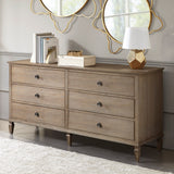 Madison Park Signature Victoria Transitional 6-Drawer Dresser MPS137-0117 Light Natural