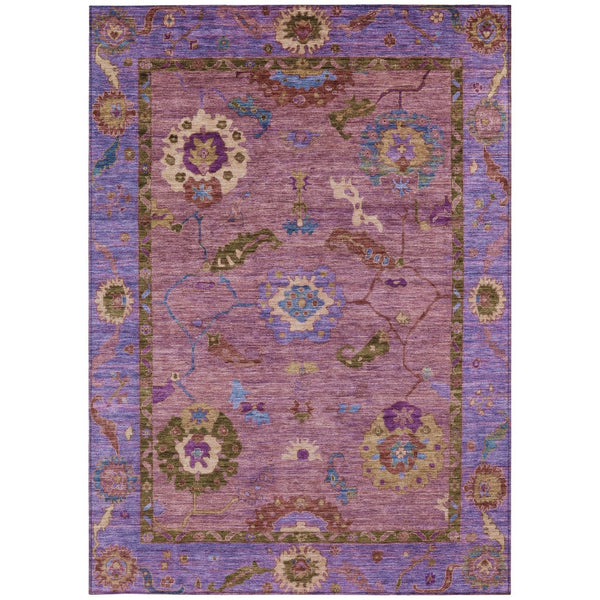 HomeRoots 10' X 14' Vibrant Floral Medallion Area Rug - Washable, Durable for Indoor & Outdoor Spaces! 639526