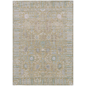 HomeRoots 8' X 10' Beige and Taupe Floral Washable Rug – Durable, Stylish, and Ideal for Indoor & Outdoor Spaces! 639542