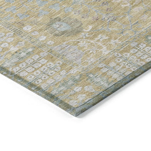 HomeRoots 8' X 10' Beige and Taupe Floral Washable Rug – Durable, Stylish, and Ideal for Indoor & Outdoor Spaces! 639542