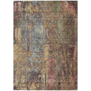HomeRoots 5' X 8' Brown and Blush Abstract Indoor-Outdoor Area Rug – Stylish, Durable, and Washable for All Spaces! 639738