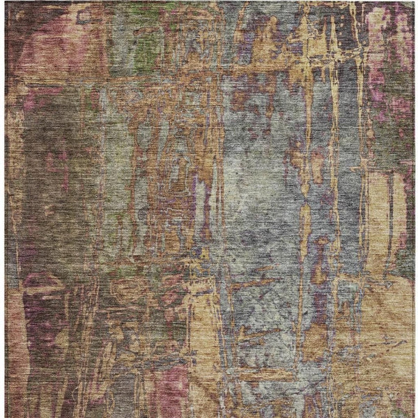 HomeRoots 5' X 8' Brown and Blush Abstract Indoor-Outdoor Area Rug – Stylish, Durable, and Washable for All Spaces! 639738