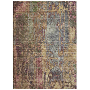 HomeRoots 5' X 8' Brown and Blush Abstract Indoor-Outdoor Area Rug – Stylish, Durable, and Washable for All Spaces! 639738