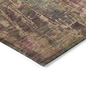 HomeRoots 5' X 8' Brown and Blush Abstract Indoor-Outdoor Area Rug – Stylish, Durable, and Washable for All Spaces! 639738