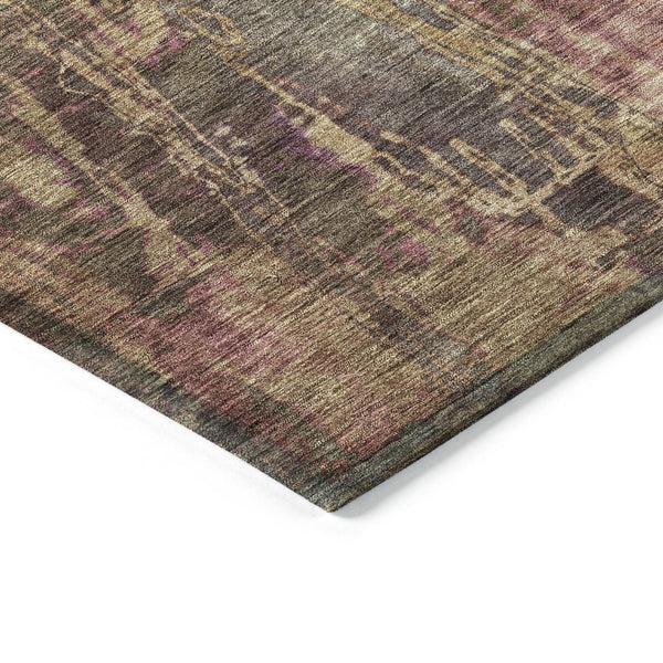 HomeRoots 5' X 8' Brown and Blush Abstract Indoor-Outdoor Area Rug – Stylish, Durable, and Washable for All Spaces! 639738