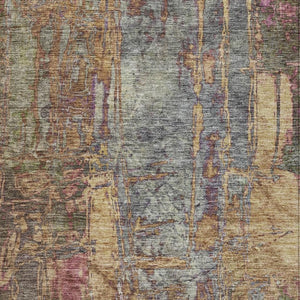 HomeRoots 10' Brown and Blush Abstract Washable Area Rug - Stylish, Durable, Indoor/Outdoor, Easy-Care Design! 639742