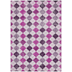 HomeRoots 8' X 10' Blush and Ivory Geometric Indoor Outdoor Rug - Stylish, Durable, Washable, and Versatile 639758