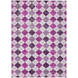 HomeRoots 8' X 10' Blush and Ivory Geometric Indoor Outdoor Rug - Stylish, Durable, Washable, and Versatile 639758