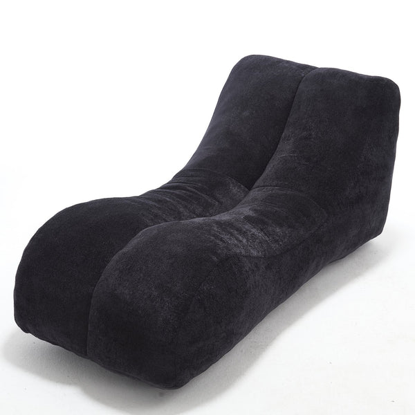 English Elm Creative Bean Bag Sofa Chair with Plush Superfiber Cover and Soft Foam Filling for Luxe Comfort Black W1996P266264