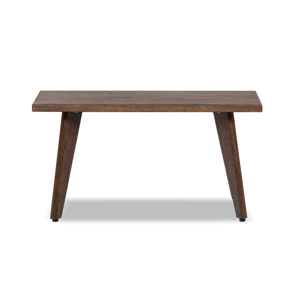 English Elm Jennifer Taylor Home - Capri Solid Red Oak Wood Bench 35.5" Dark Brown — Handcrafted Mid-Century Tapered Legs, Slim Profile for Small Spaces B2719P395570