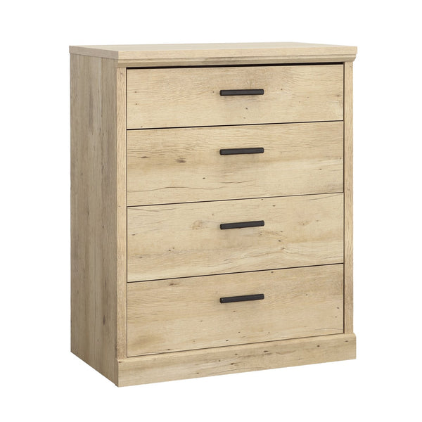 English Elm 4-Drawer Chest - Stylish Brown Finish With Rustic Handles For Effortless Organization & Display Space B356P402618