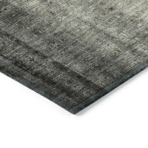HomeRoots 8' Beige and Gray Round Striped Area Rug – Stylish, Washable, Durable for Indoor and Outdoor Use 639877