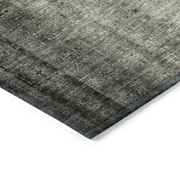 HomeRoots 8' Beige and Gray Round Striped Area Rug – Stylish, Washable, Durable for Indoor and Outdoor Use 639877