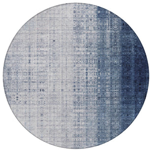 HomeRoots 8' Blue and Ivory Striped Area Rug - Durable, Washable, Perfect for Indoor & Outdoor Spaces! 639889