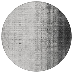HomeRoots 8' Gray and Ivory Striped Indoor-Outdoor Area Rug – Stylish, Washable, Durable for High-Traffic Spaces 639895
