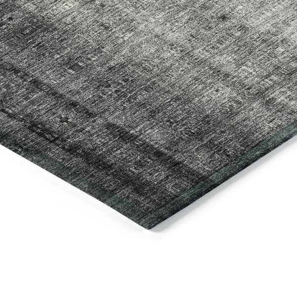 HomeRoots 10' Gray and Ivory Striped Washable Area Rug for Indoor/Outdoor Use - Durable, Stylish & Easy Care! 639898
