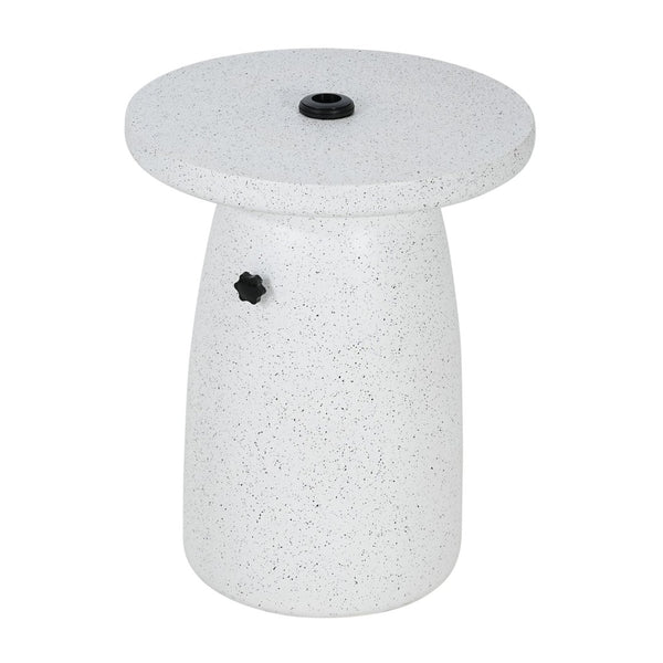 English Elm Tess Mgo Marble Finish Outdoor Umbrella Base and Patio Side Table Weatherproof N775P362748W