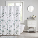 Magnolia Modern/Contemporary Floral Printed Burnout Shower Curtain