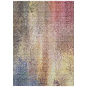 HomeRoots 5' X 8' Blush and Gold Abstract Rug - Durable, Washable Area Rug for Indoor/Outdoor Elegance 639912