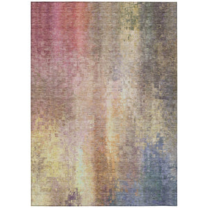 HomeRoots 5' X 8' Blush and Gold Abstract Rug - Durable, Washable Area Rug for Indoor/Outdoor Elegance 639912