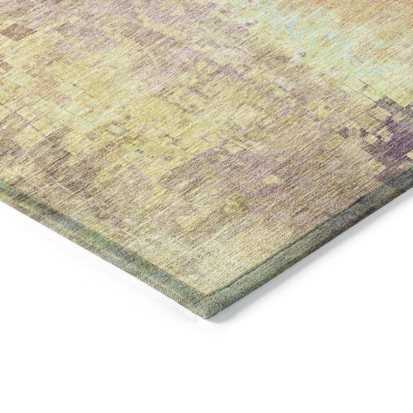 HomeRoots 5' X 8' Blush and Gold Abstract Rug - Durable, Washable Area Rug for Indoor/Outdoor Elegance 639912