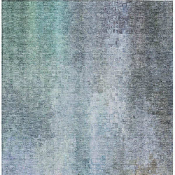 HomeRoots 5' X 8' Pale Aqua and Lavender Abstract Rug – Stylish, Washable Accent for Indoor & Outdoor Spaces! 639936