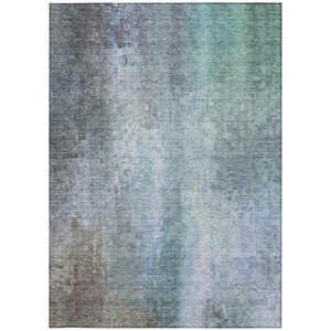 HomeRoots 8' X 10' Abstract Pale Aqua & Lavender Washable Area Rug for Indoor & Outdoor Spaces, Durable & Stylish 639938