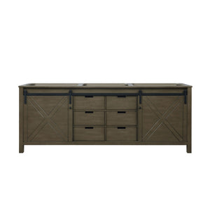 English Elm Rustic Double Bath Vanity 84 In. W - Elegant Brown Wood With Ample Storage & Soft-Close Drawers B2731P260096-GIGA