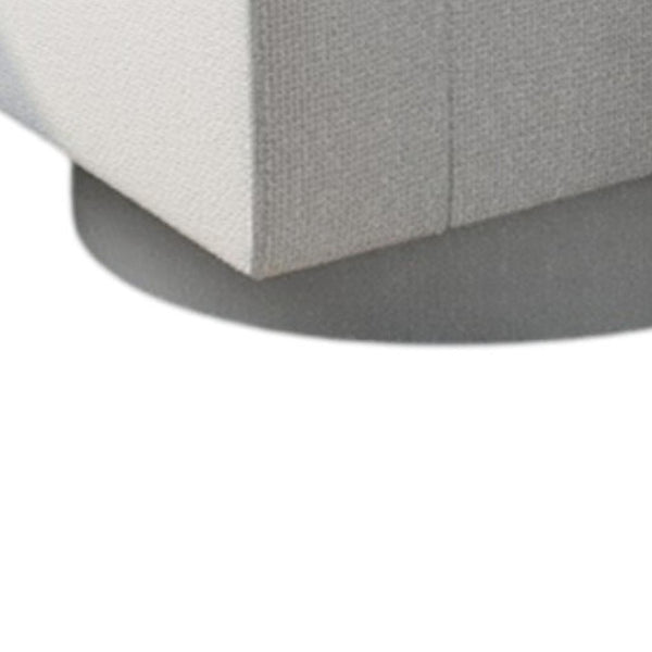 HomeRoots 29" Light Gray Upholstered Swivel Barrel Chair with Storage Ottoman for Modern Living Spaces & Style 639969