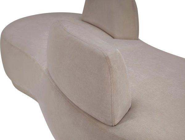 Meridian Furniture Argyle Reversible Chaise Lounge Sofa with Plush Upholstery for Modern Living Room Comfort Beige Chenille Fabric 639Beige-Chaise