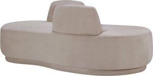 Meridian Furniture Argyle Reversible Chaise Lounge Sofa with Plush Upholstery for Modern Living Room Comfort Beige Chenille Fabric 639Beige-Chaise