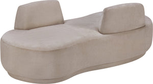 Meridian Furniture Argyle Reversible Chaise Lounge Sofa with Plush Upholstery for Modern Living Room Comfort Beige Chenille Fabric 639Beige-Chaise