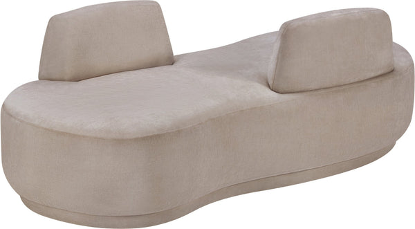 Meridian Furniture Argyle Reversible Chaise Lounge Sofa with Plush Upholstery for Modern Living Room Comfort Beige Chenille Fabric 639Beige-Chaise