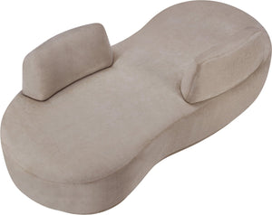 Meridian Furniture Argyle Reversible Chaise Lounge Sofa with Plush Upholstery for Modern Living Room Comfort Beige Chenille Fabric 639Beige-Chaise