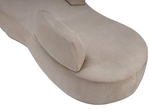 Meridian Furniture Argyle Reversible Chaise Lounge Sofa with Plush Upholstery for Modern Living Room Comfort Beige Chenille Fabric 639Beige-Chaise