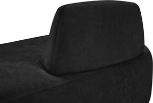 Meridian Furniture Argyle Reversible Chaise Lounge Sofa with Plush Upholstery for Modern Living Room Comfort Black Chenille Fabric 639Black-Chaise