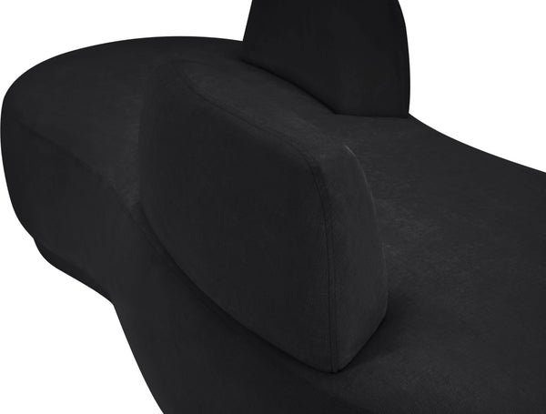 Meridian Furniture Argyle Reversible Chaise Lounge Sofa with Plush Upholstery for Modern Living Room Comfort Black Chenille Fabric 639Black-Chaise