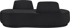 Meridian Furniture Argyle Reversible Chaise Lounge Sofa with Plush Upholstery for Modern Living Room Comfort Black Chenille Fabric 639Black-Chaise