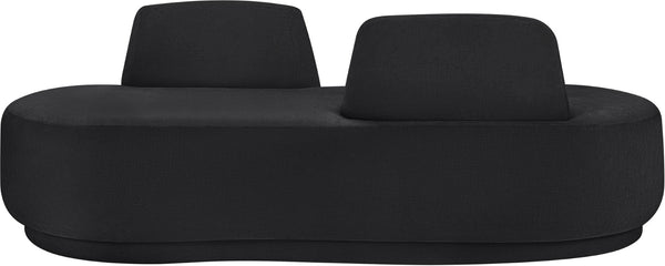 Meridian Furniture Argyle Reversible Chaise Lounge Sofa with Plush Upholstery for Modern Living Room Comfort Black Chenille Fabric 639Black-Chaise
