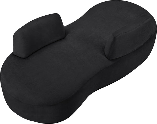 Meridian Furniture Argyle Reversible Chaise Lounge Sofa with Plush Upholstery for Modern Living Room Comfort Black Chenille Fabric 639Black-Chaise
