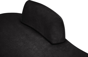 Meridian Furniture Argyle Reversible Chaise Lounge Sofa with Plush Upholstery for Modern Living Room Comfort Black Chenille Fabric 639Black-Chaise